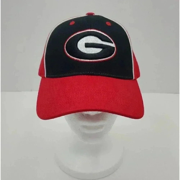Captivating Headwear Other - Georgia Bulldogs Black & Red Adjustable Men's Hat Embroidered Logo